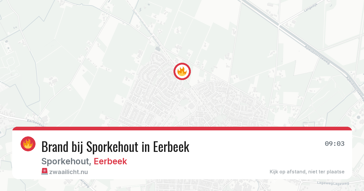 Brand bij Sporkehout in Eerbeek — 26 mei 2026