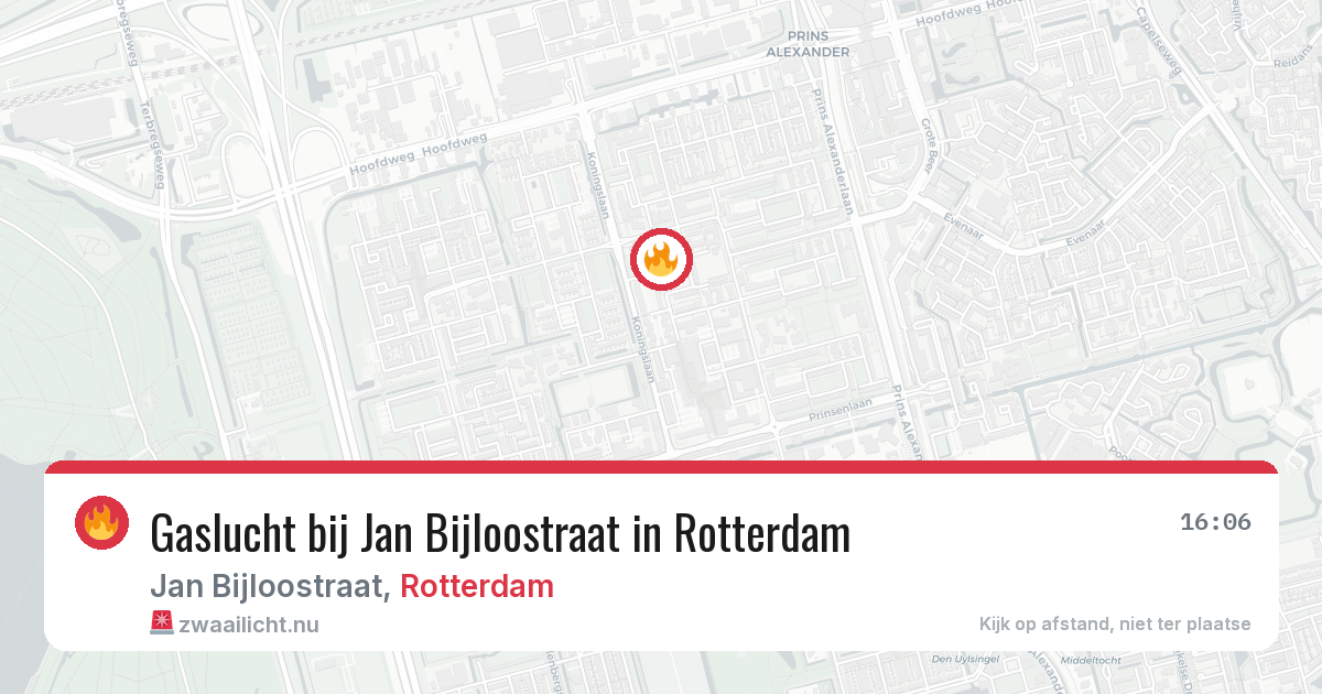 Gaslucht bij Jan Bijloostraat in Rotterdam — 20 mei 2026