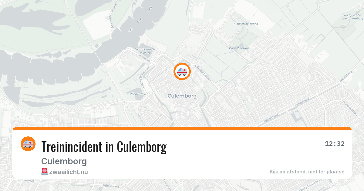 Treinincident in Culemborg — 24 mei 2026