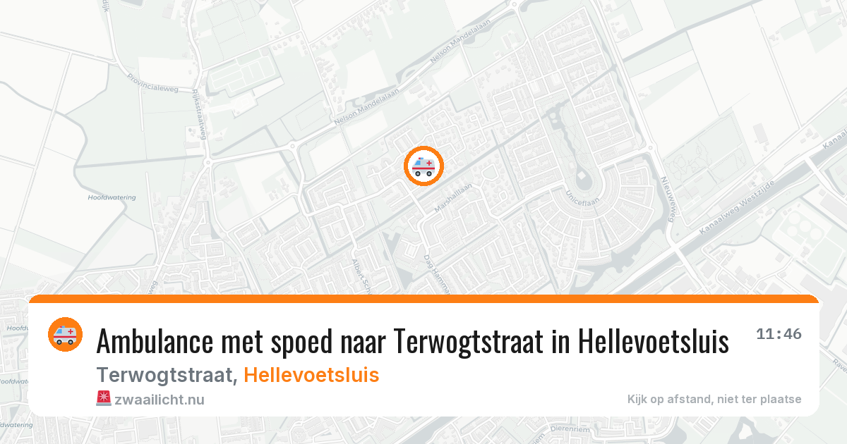 Ambulance met spoed naar Terwogtstraat in Hellevoetsluis — 28 apr 2026