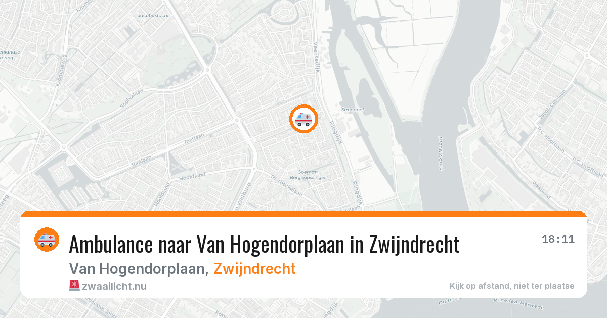 Ambulance naar Van Hogendorplaan in Zwijndrecht — 12 jul 2026