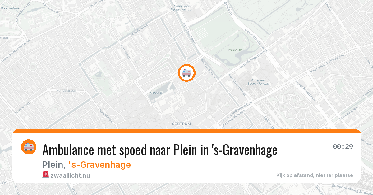 Ambulance met spoed naar Plein in 's-Gravenhage — 7 mrt 2026