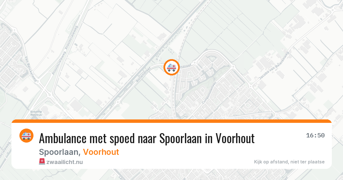 Ambulance met spoed naar Spoorlaan in Voorhout — 13 jul 2026