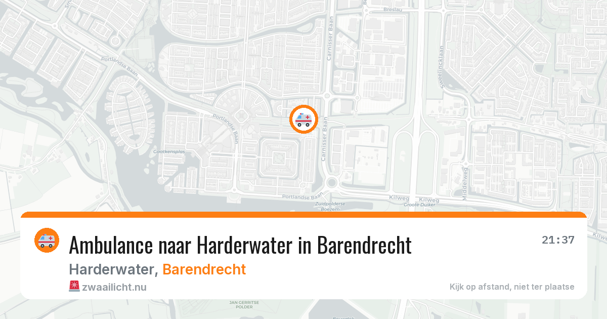 Ambulance naar Harderwater in Barendrecht — 4 jun 2026