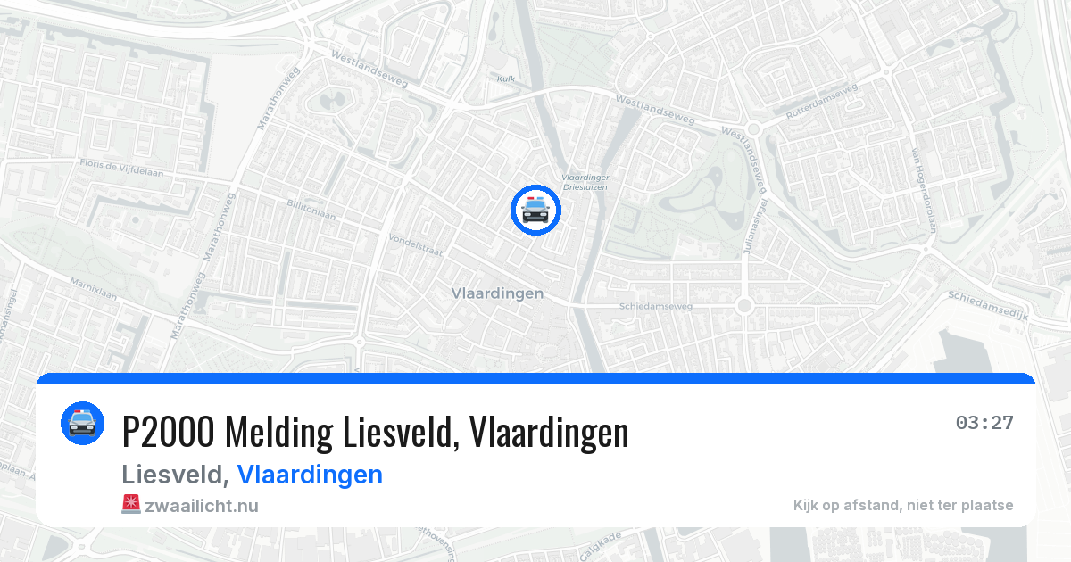 P2000 Melding Liesveld, Vlaardingen — 5 mei 2026