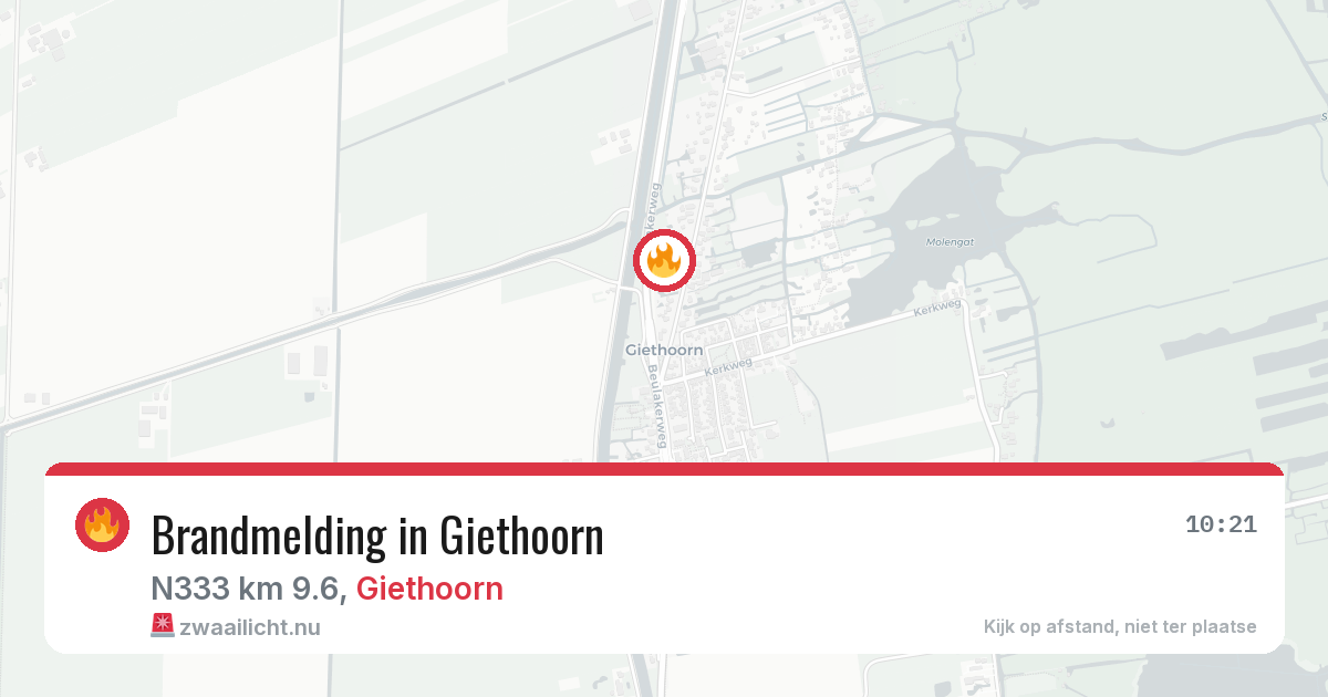 Brandmelding in Giethoorn — 30 mei 2026