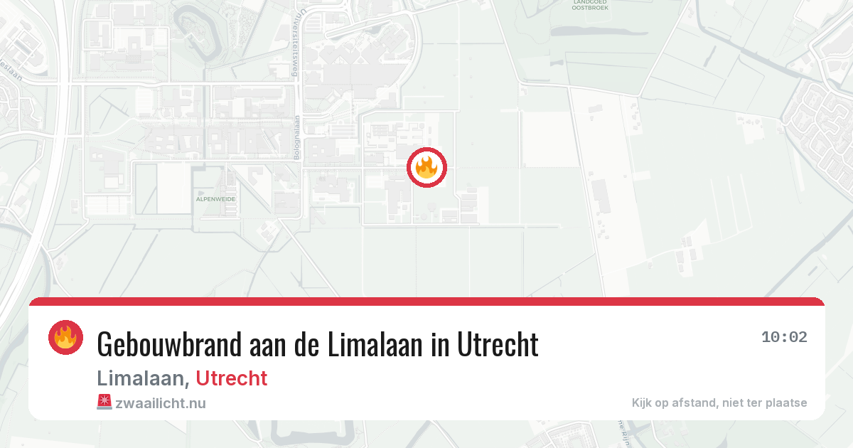 Gebouwbrand aan de Limalaan in Utrecht — 13 feb 2026
