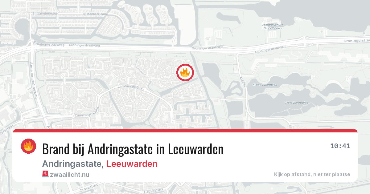 Brand bij Andringastate in Leeuwarden — 21 apr 2026