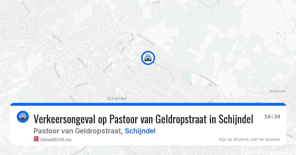 Verkeersongeval op Pastoor van Geldropstraat in Schijndel — 23 mrt 2026