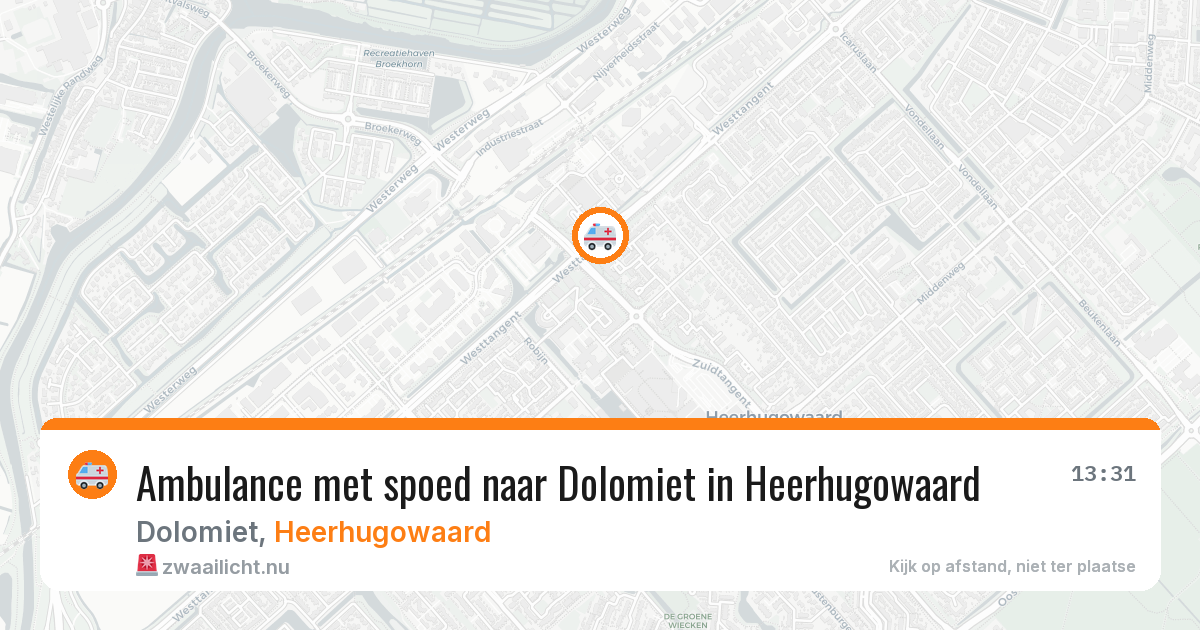 Ambulance met spoed naar Dolomiet in Heerhugowaard — 5 mei 2026