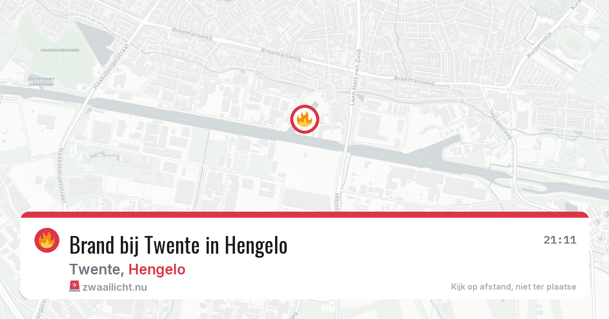 Brand bij Twente in Hengelo — 31 mei 2026
