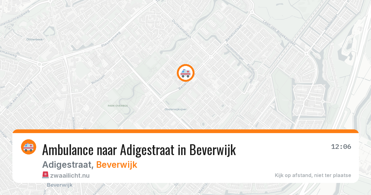 Ambulance naar Adigestraat in Beverwijk — 16 mrt 2026