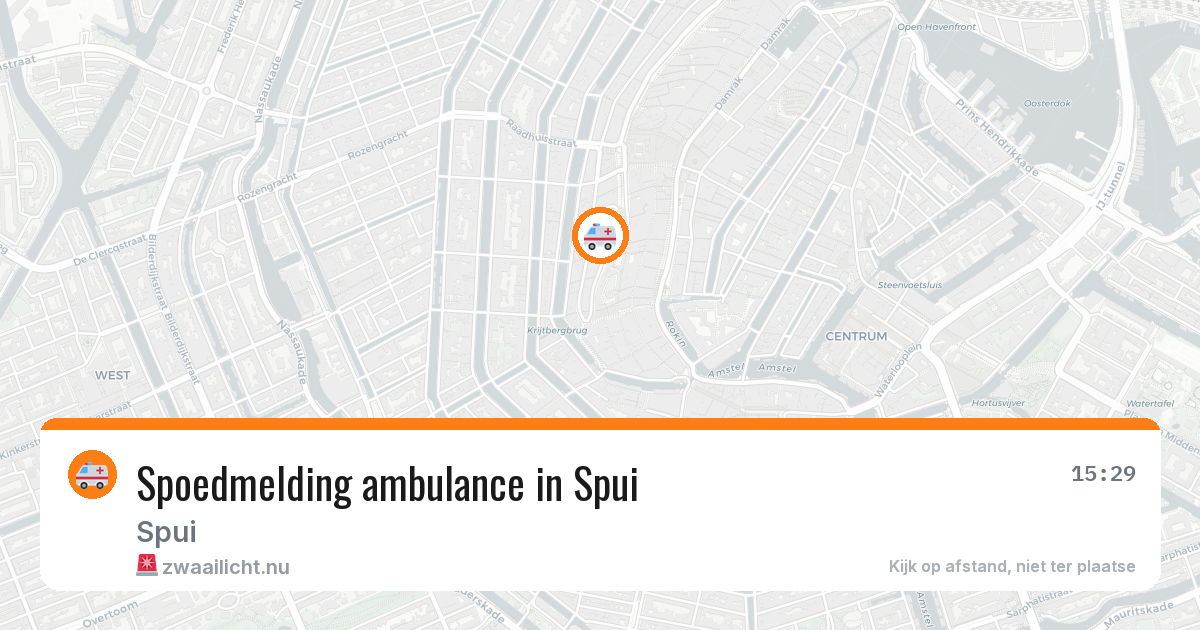 Spoedmelding ambulance in Spui — 4 jun 2026