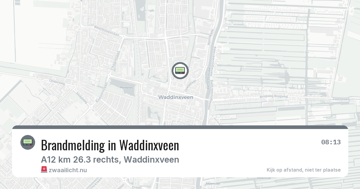 Brandmelding in Waddinxveen — 15 feb 2026