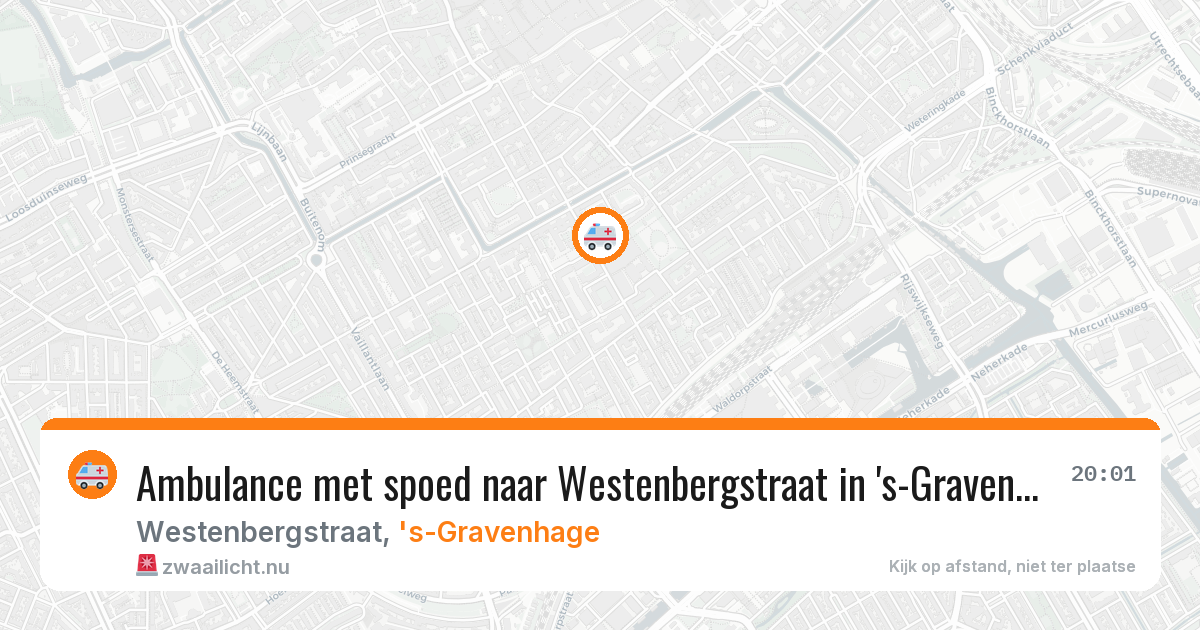 Ambulance met spoed naar Westenbergstraat in 's-Gravenhage — 4 apr 2026