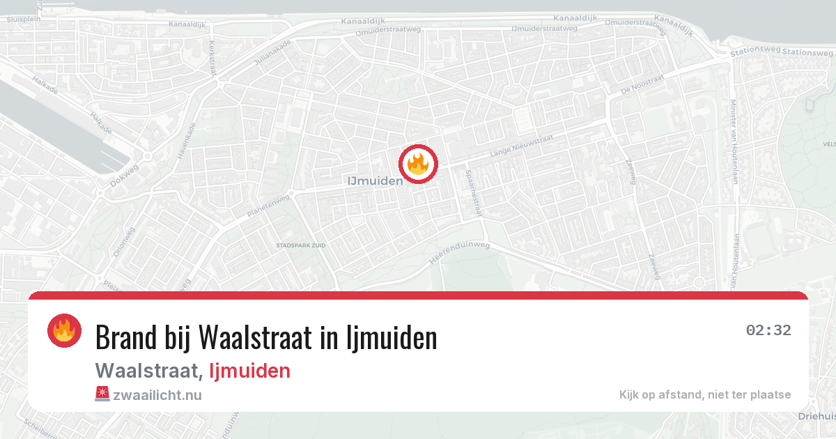 Brand bij Waalstraat in Ijmuiden — 16 mei 2026