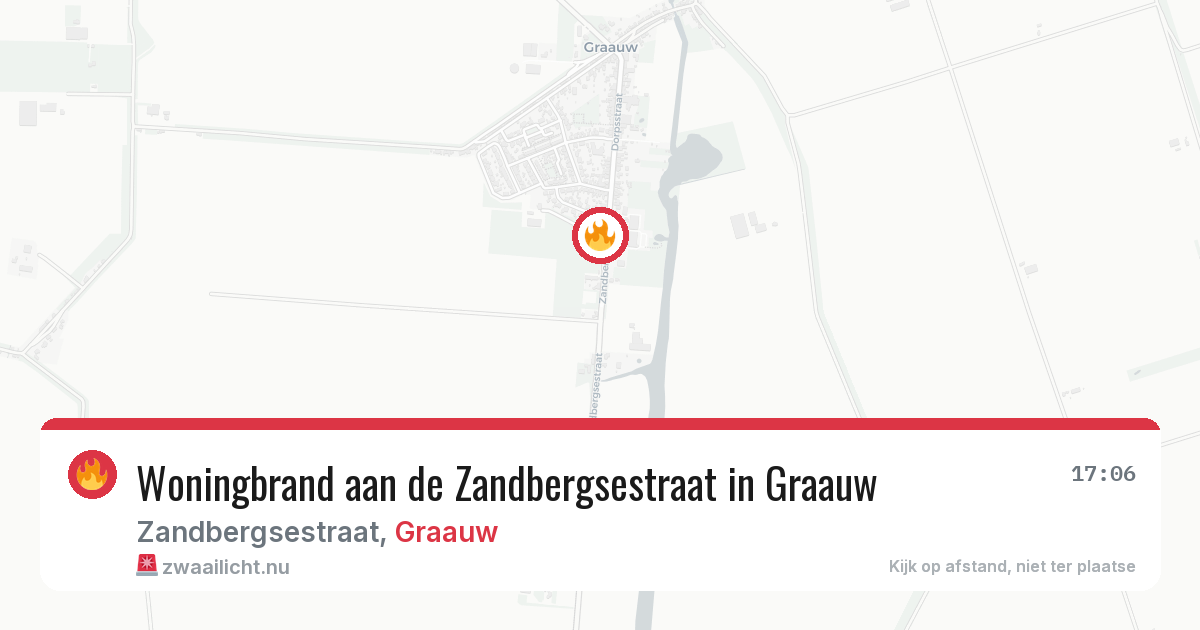 Woningbrand aan de Zandbergsestraat in Graauw — 11 jul 2026