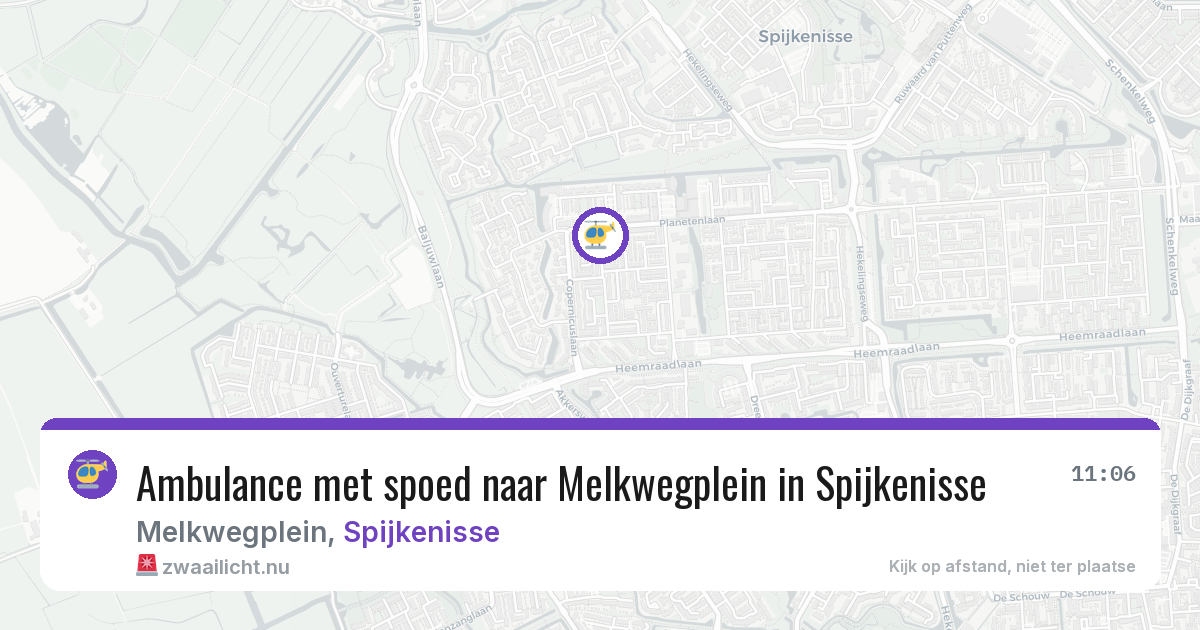 Ambulance met spoed naar Melkwegplein in Spijkenisse — 3 jun 2026