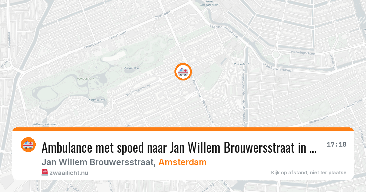 Ambulance met spoed naar Jan Willem Brouwersstraat in Amsterdam — 20 mei 2026