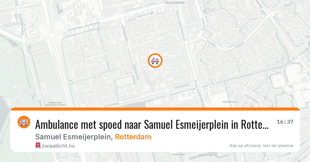 Ambulance met spoed naar Samuel Esmeijerplein in Rotterdam — 24 jul 2026