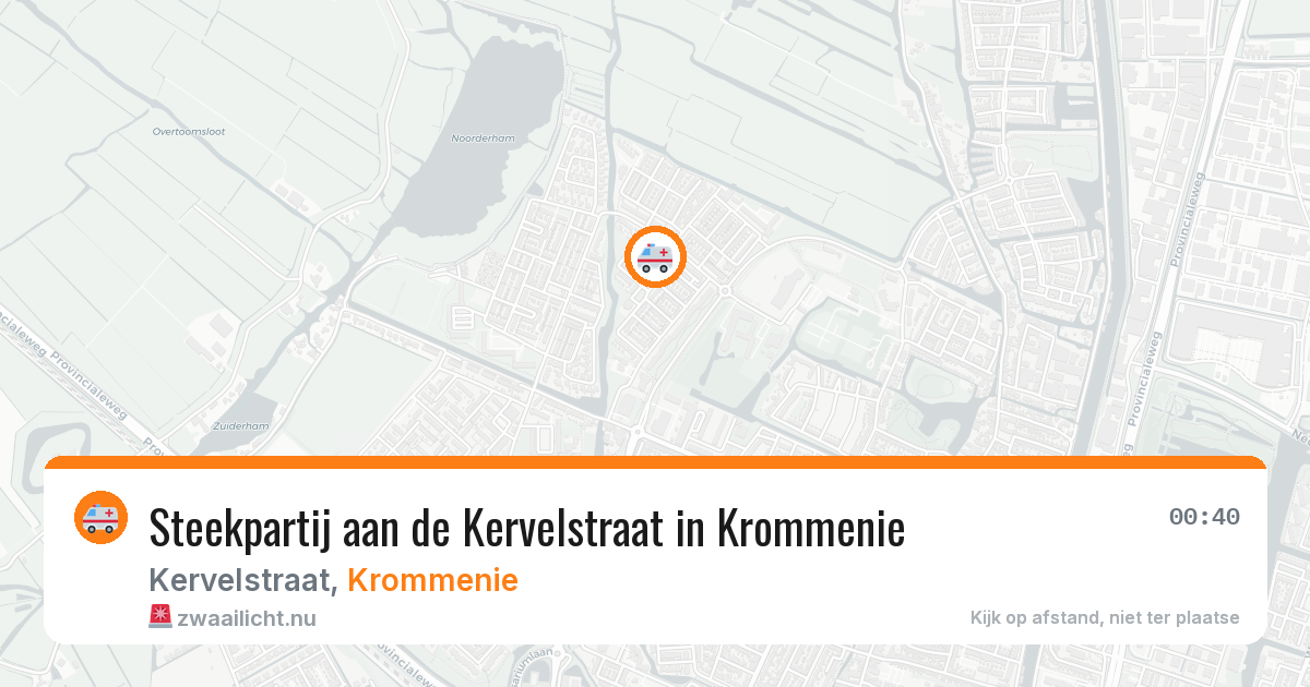Steekpartij aan de Kervelstraat in Krommenie — 10 jul 2026