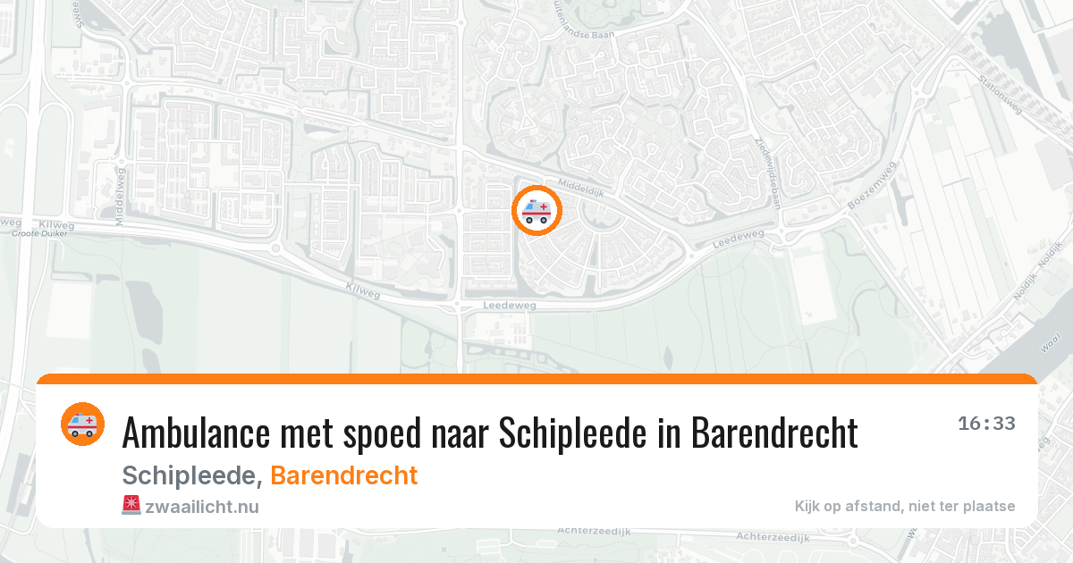 Ambulance met spoed naar Schipleede in Barendrecht — 14 mrt 2026