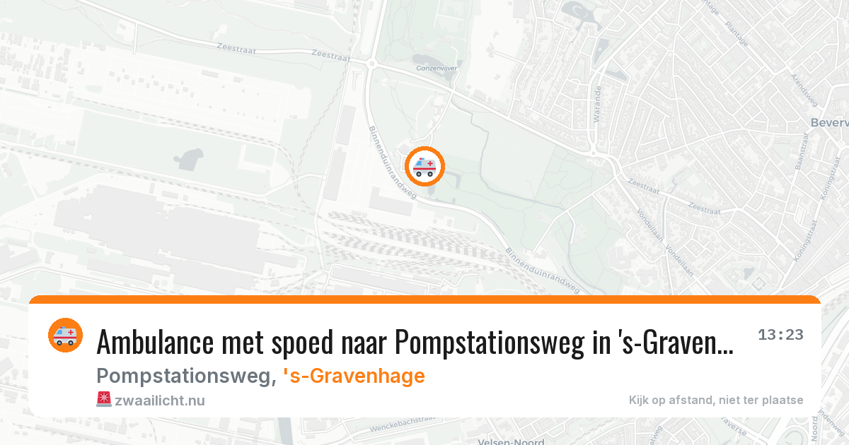 Ambulance met spoed naar Pompstationsweg in 's-Gravenhage — 25 mrt 2026