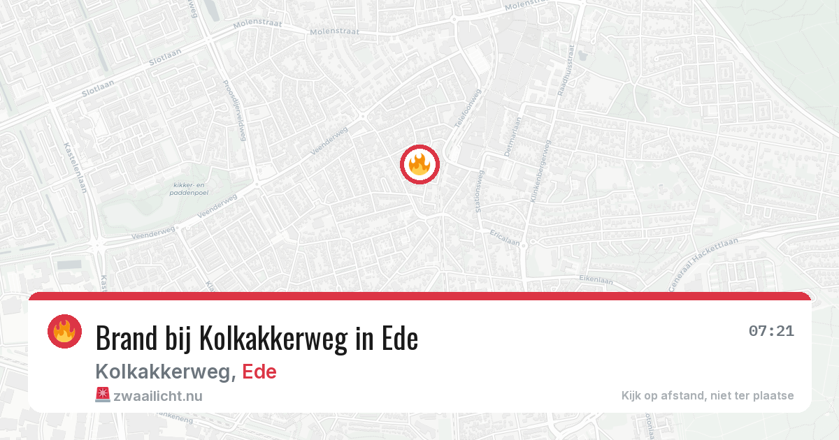 Brand bij Kolkakkerweg in Ede — 13 jul 2026