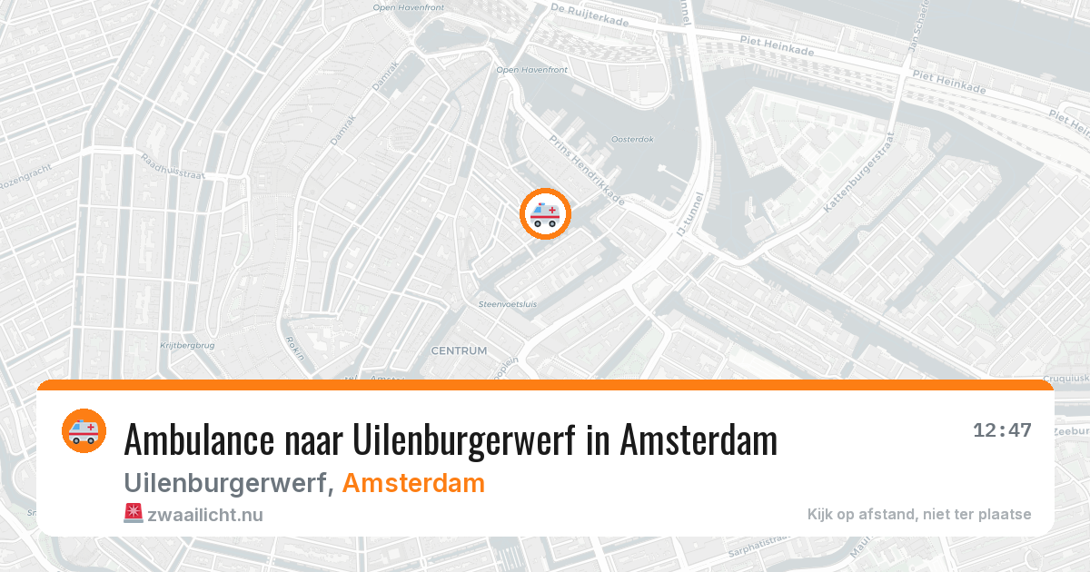 Ambulance naar Uilenburgerwerf in Amsterdam — 13 jul 2026