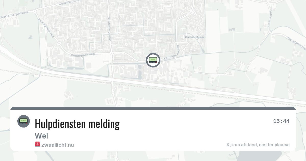 Hulpdiensten melding — 25 mei 2026