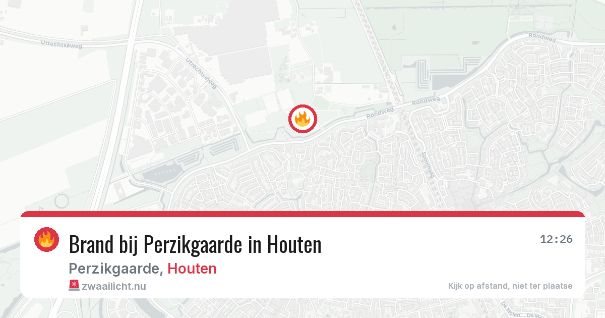 Brand bij Perzikgaarde in Houten — 15 jul 2026