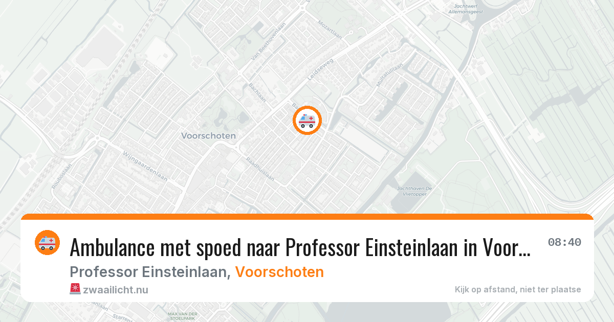 Ambulance met spoed naar Professor Einsteinlaan in Voorschoten — 2 jun 2026