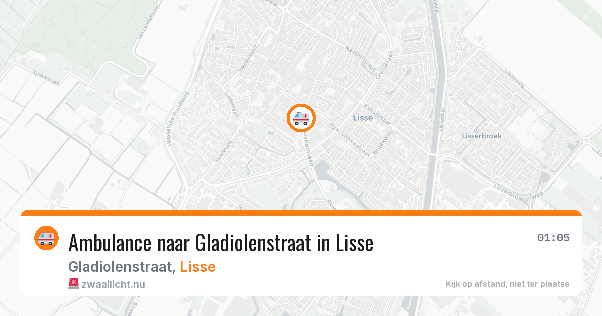 Ambulance naar Gladiolenstraat in Lisse — 8 jul 2026