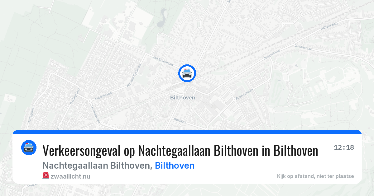 Verkeersongeval op Nachtegaallaan Bilthoven in Bilthoven — 25 mrt 2026