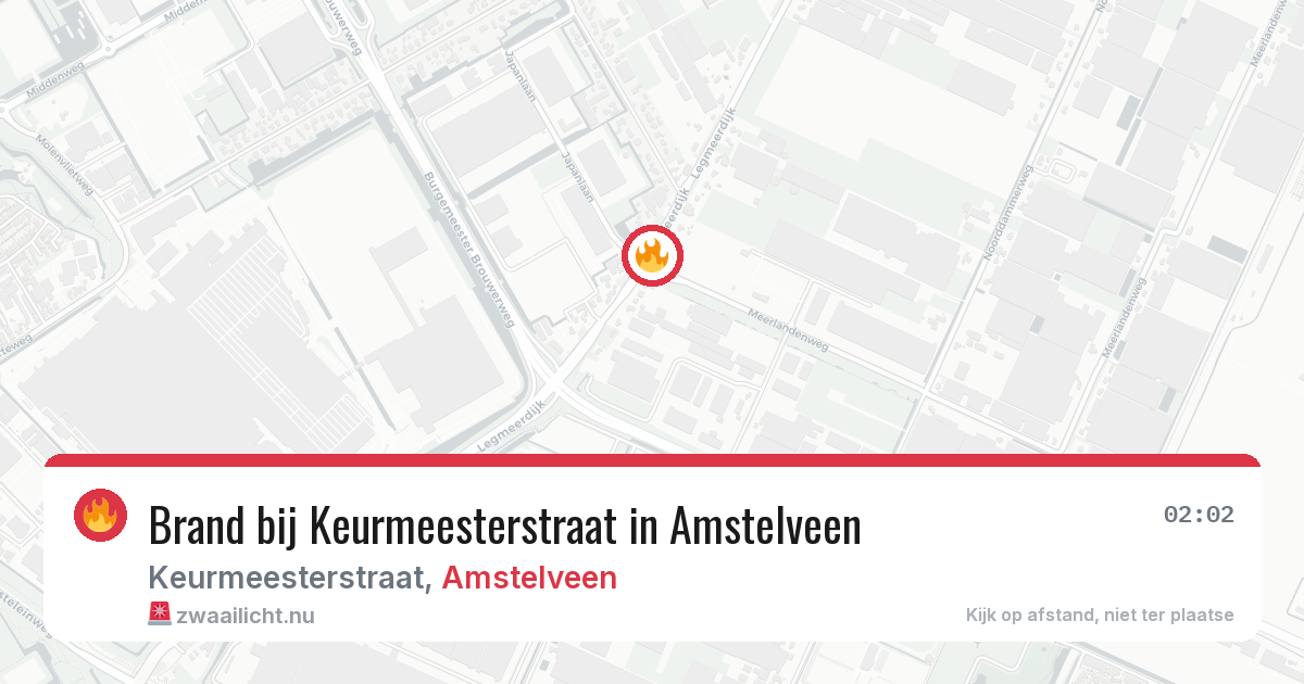 Brand bij Keurmeesterstraat in Amstelveen — 21 jul 2026