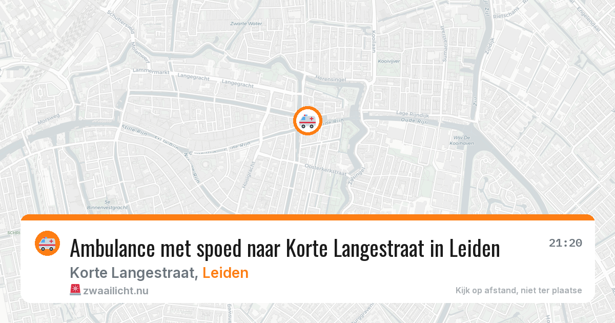 Ambulance met spoed naar Korte Langestraat in Leiden — 17 jul 2026