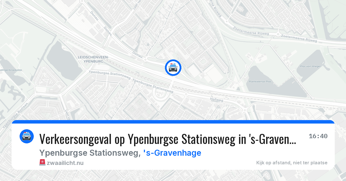 Verkeersongeval op Ypenburgse Stationsweg in 's-Gravenhage — 16 mrt 2026