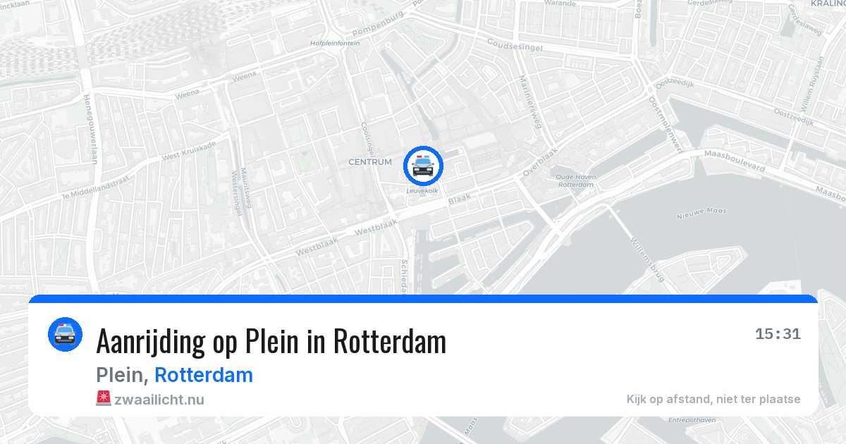 Aanrijding op Plein in Rotterdam — 11 jul 2026