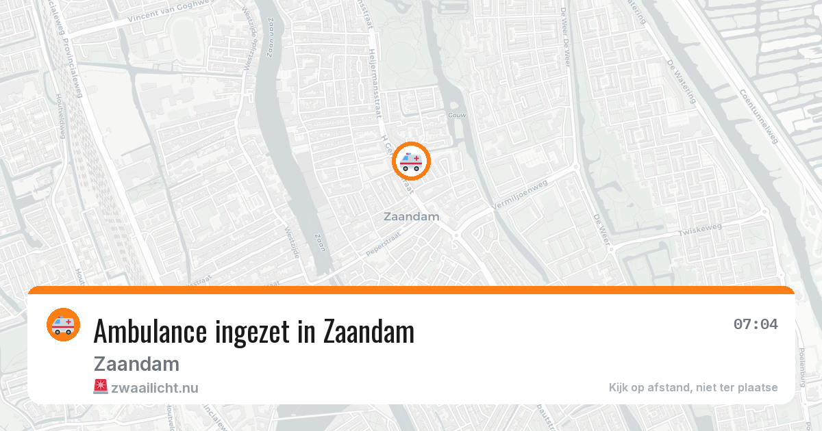 Ambulance ingezet in Zaandam — 13 jul 2026