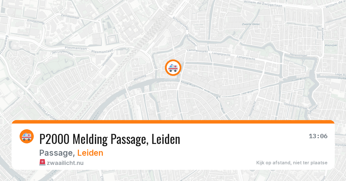 P2000 Melding Passage, Leiden — 20 mrt 2026