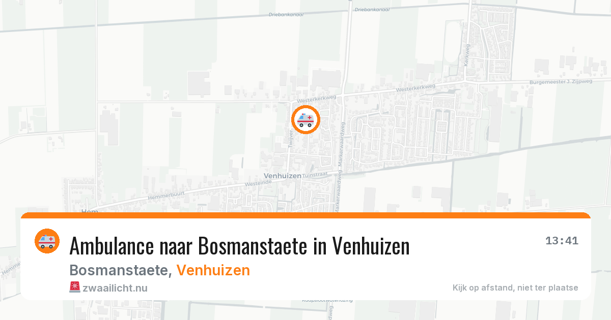 Ambulance naar Bosmanstaete in Venhuizen — 15 jul 2026