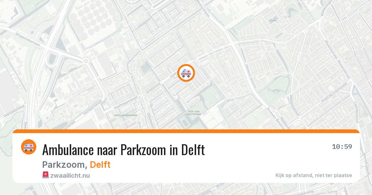 Ambulance naar Parkzoom in Delft — 21 feb 2026
