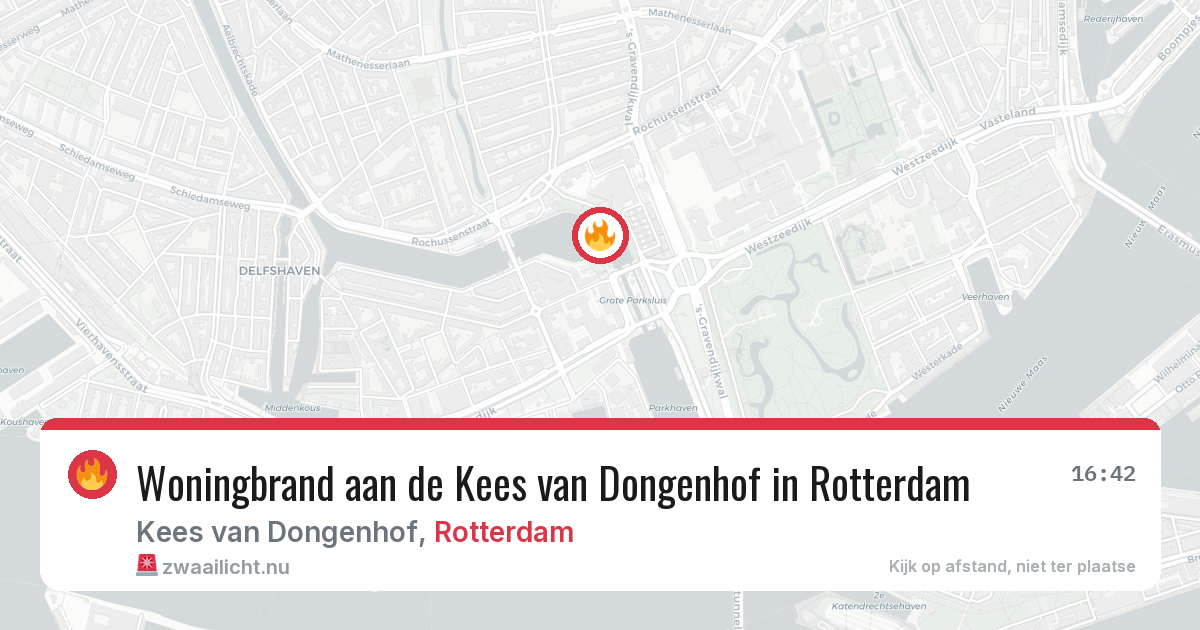 Woningbrand aan de Kees van Dongenhof in Rotterdam — 31 mrt 2026