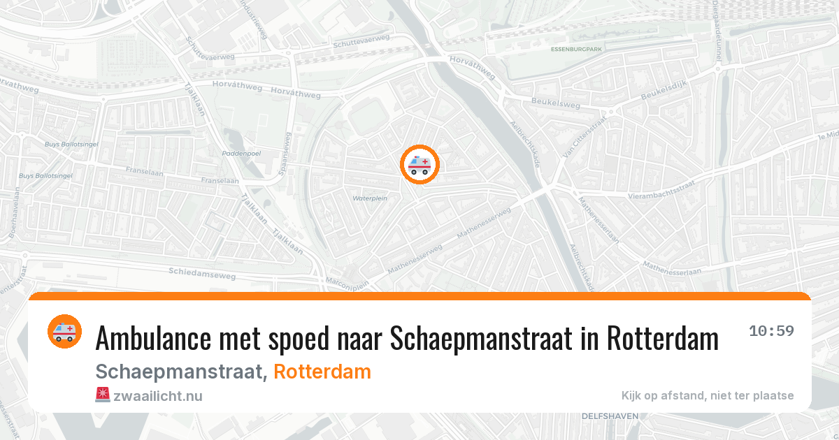 Ambulance met spoed naar Schaepmanstraat in Rotterdam — 1 jun 2026