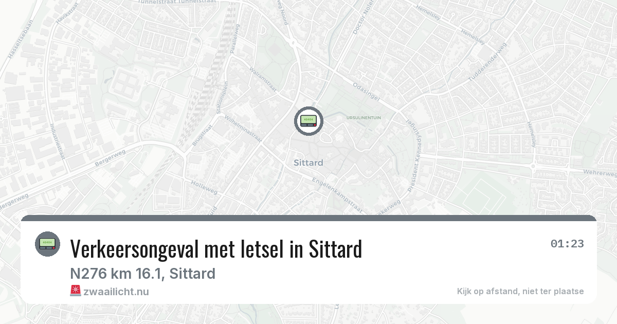 Verkeersongeval met letsel in Sittard — 18 jul 2026