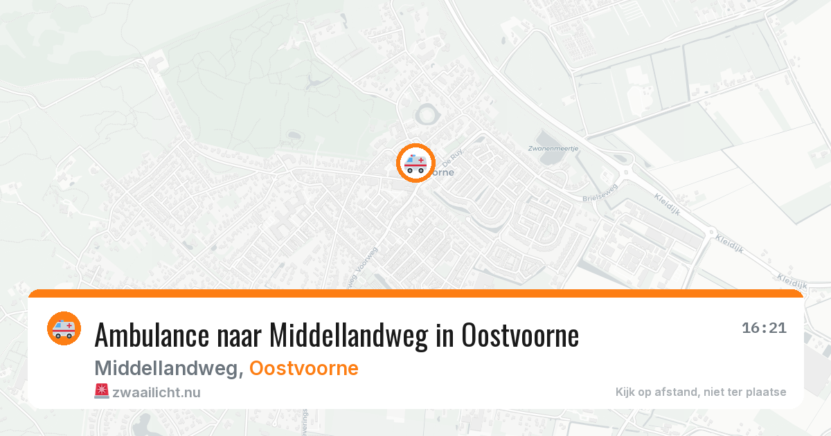 Ambulance naar Middellandweg in Oostvoorne — 14 mrt 2026