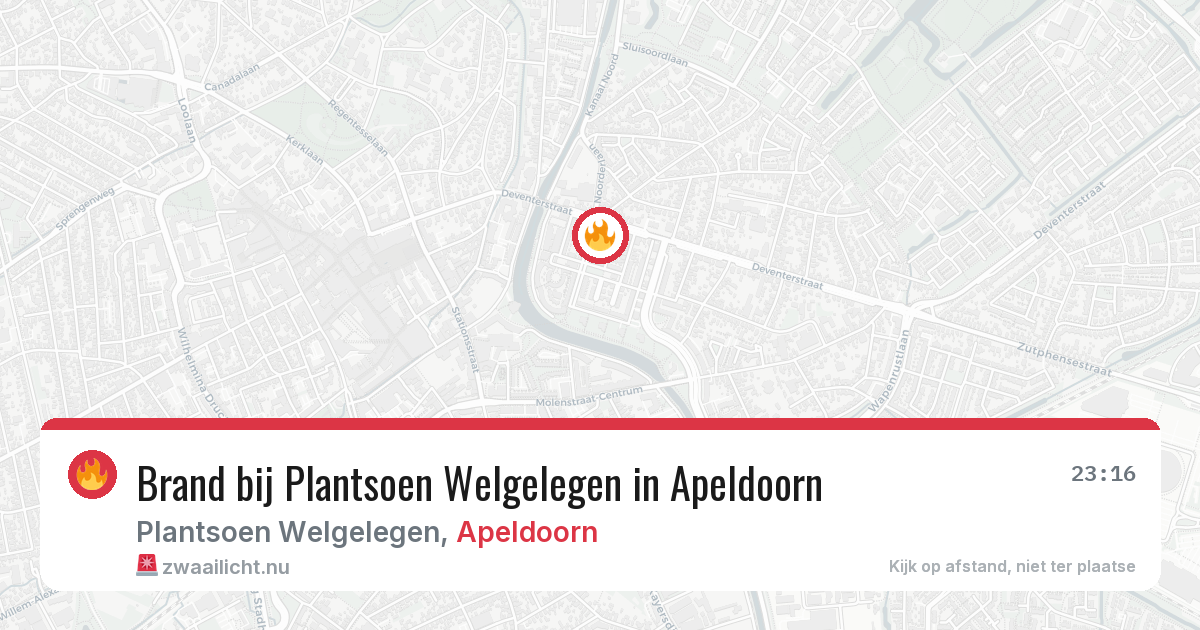 Brand bij Plantsoen Welgelegen in Apeldoorn — 1 jun 2026
