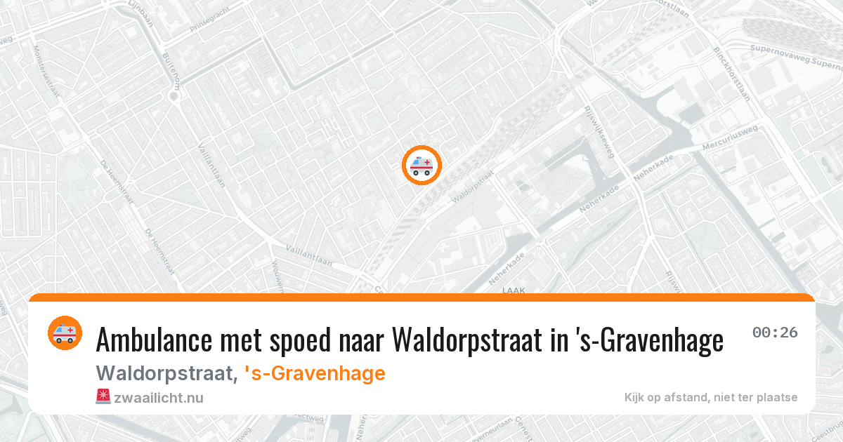 Ambulance met spoed naar Waldorpstraat in 's-Gravenhage — 25 jan 2026