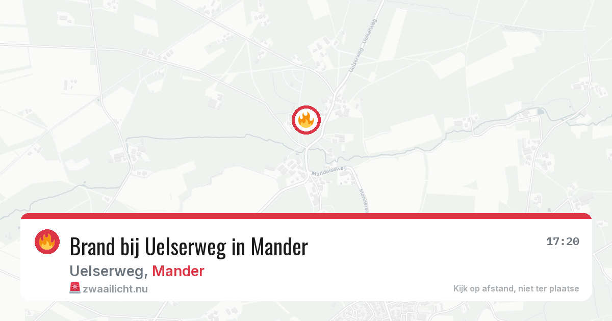 Brand bij Uelserweg in Mander — 14 jul 2026