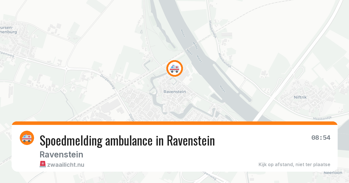 Spoedmelding ambulance in Ravenstein — 7 jul 2026